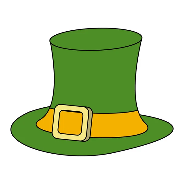Elfo irlandés sombrero de dibujos animados — Archivo Imágenes Vectoriales