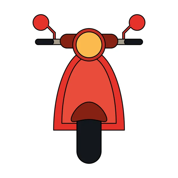 Scooter motorcyle vista frontal — Vector de stock