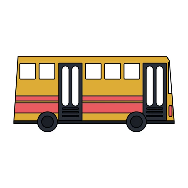 Public Bus Vehicle Sideview Vector Illustration Graphic Design — Stock Vector