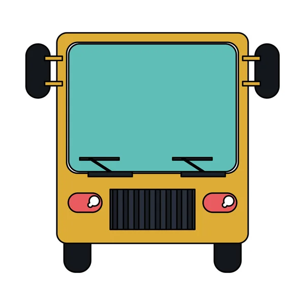 Public bus frontview — Stock Vector