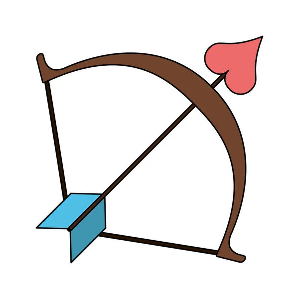 Arco com seta arco do coração —  Vetores de Stock