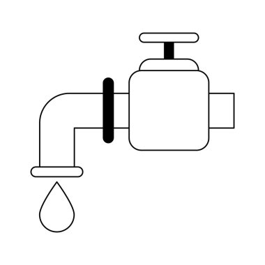 Damla siyah ve beyaz ile su dokunun