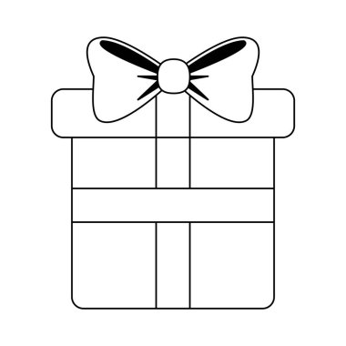 Hediye kutusu mevcut siyah ve beyaz