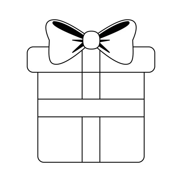 Caixa de presente presente preto e branco — Vetor de Stock
