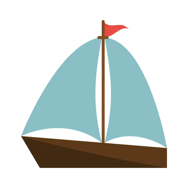 Vitorlás hajó nyári szimbólum — Stock Vector