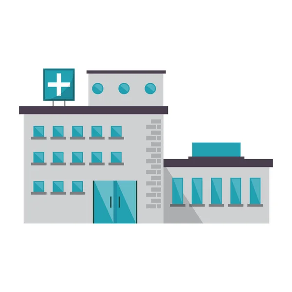 Ziekenhuis gebouw symbool — Stockvector