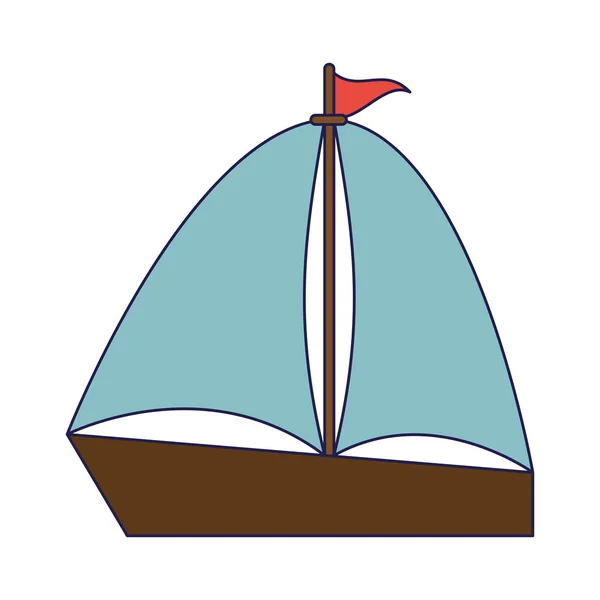 Zeilboot zomer symbool — Stockvector