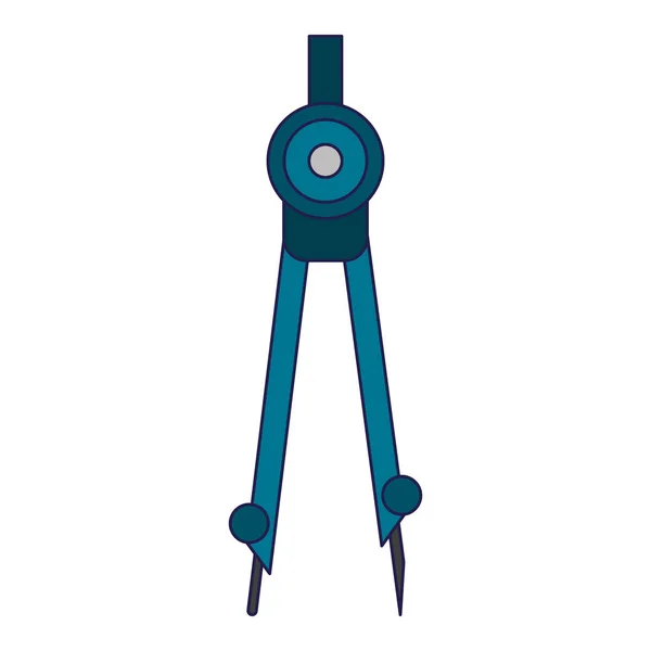 Kompas perkakas geometris terisolasi - Stok Vektor