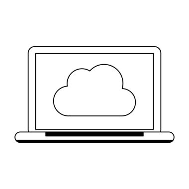 cloud computing teknolojisi siyah beyaz