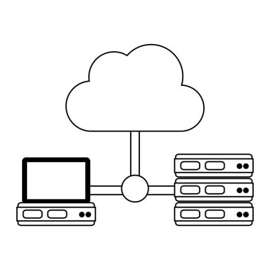 cloud computing teknolojisi siyah beyaz
