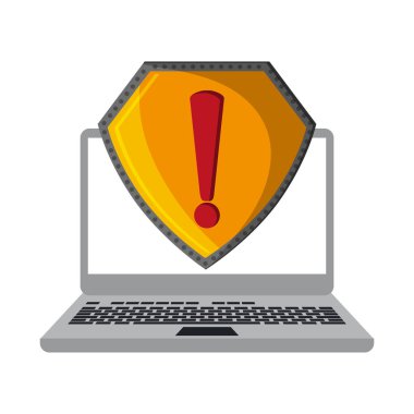 dizüstü açın dikkat işareti