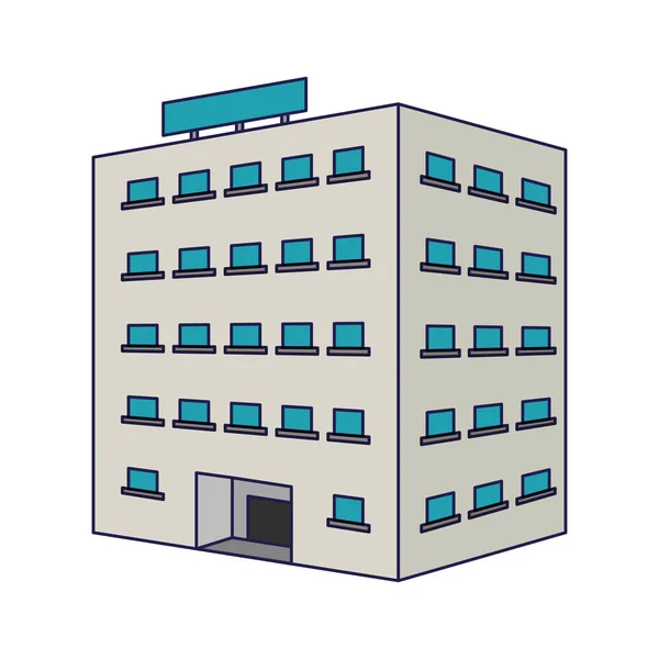 Edifício empresarial imobiliário —  Vetores de Stock