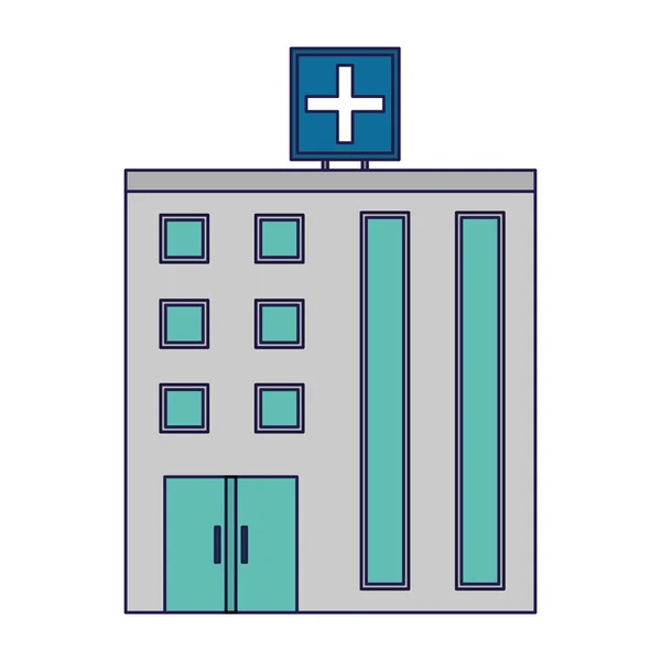 Symbol für den Krankenhausbau — Stockvektor