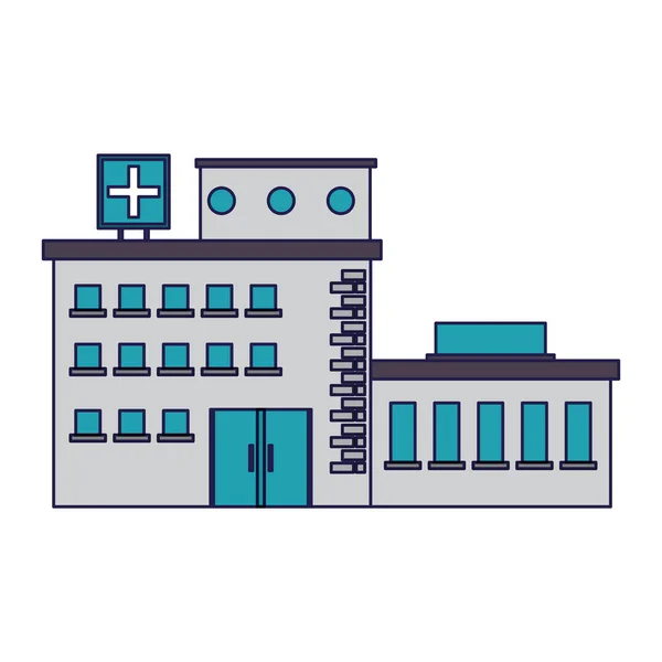 Νοσοκομείο κτίριο σύμβολο — Διανυσματικό Αρχείο