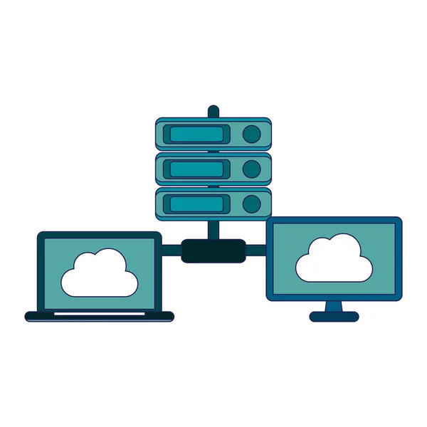 Tecnología de cloud computing — Vector de stock