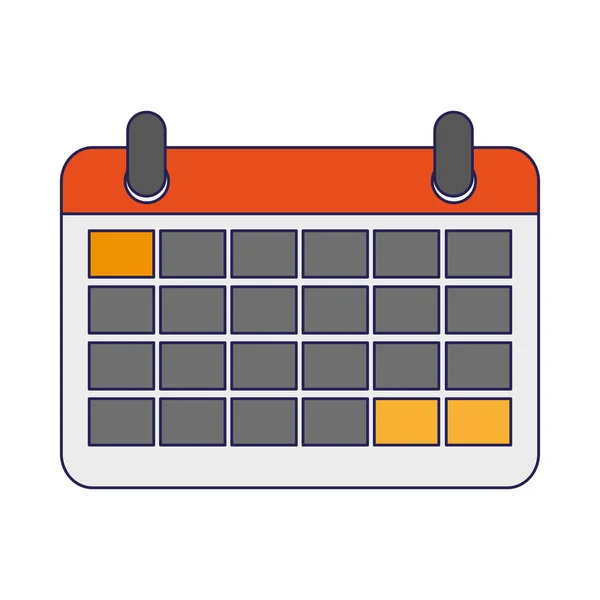 Simbolo del pianificatore del calendario isolato — Vettoriale Stock