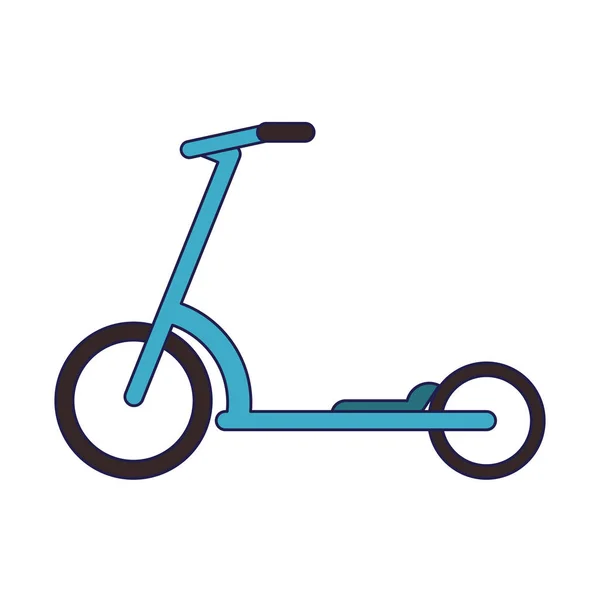 Niños bicicleta juguete azul líneas — Vector de stock