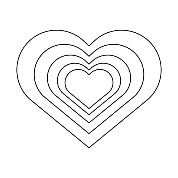 Romantický kreslený srdce — Stockový vektor
