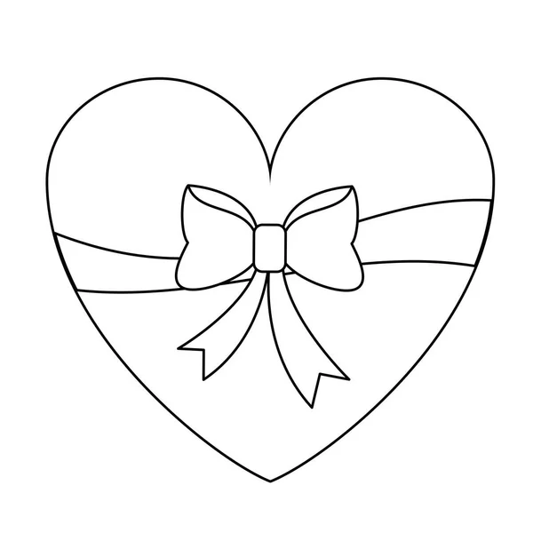 Corazón con arco — Vector de stock