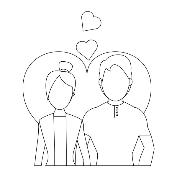 Couple amoureux — Image vectorielle