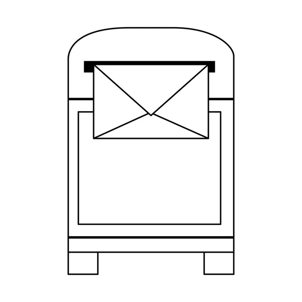 Γραμματοκιβώτιο με φάκελο — Διανυσματικό Αρχείο