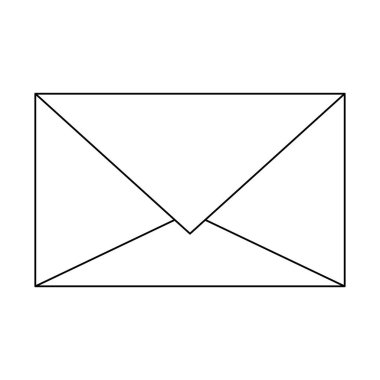 posta zarf simgesi siyah ve beyaz