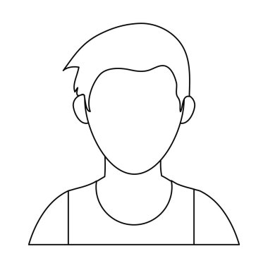 Avatar meçhul erkek profil siyah ve beyaz