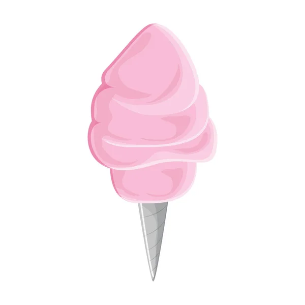 Symbole de coton sucre isolé — Image vectorielle