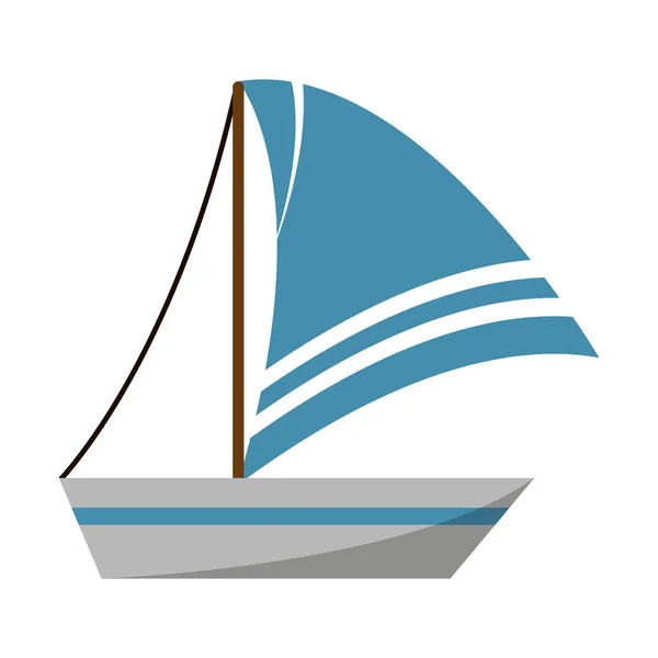 Segelboot-Symbol isoliert — Stockvektor