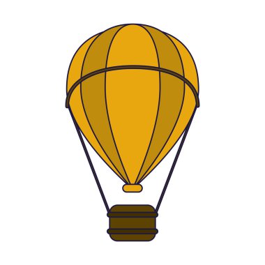 Sıcak hava balon mavi çizgiler