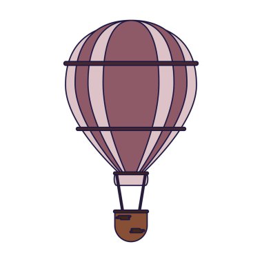 Sıcak hava balon mavi çizgiler