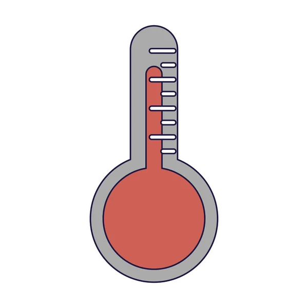 Termometer symbol isolerade blå linjer — Stock vektor