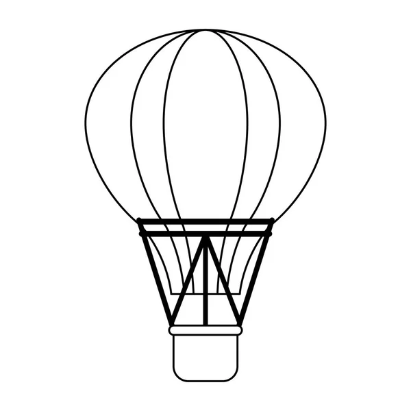 黑白色热气球 — 图库矢量图片
