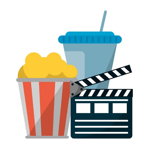 Cinema and movies entertainment — Stock Vector