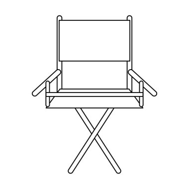 Yönetim sembol siyah ve beyaz sandalye