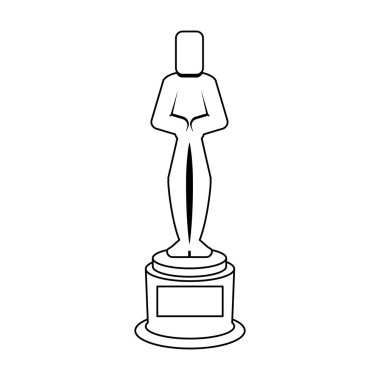 Oscar ödül kupa siyah ve beyaz