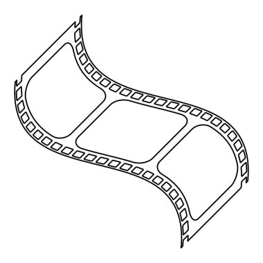 Film izole reel simge vektör çizim grafik tasarım