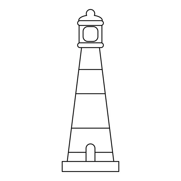 Világítótorony torony szimbólum fekete-fehér — Stock Vector