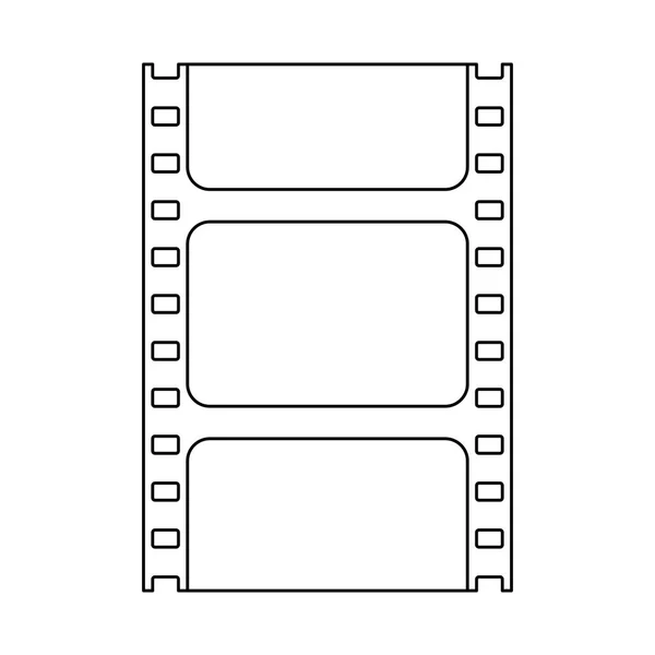 Filmspule Vintage-Symbol schwarz und weiß — Stockvektor