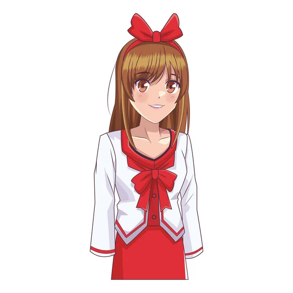 Anime Manga Mädchen — Stockvektor