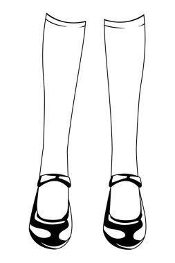 uzun çorap ve ayakkabı