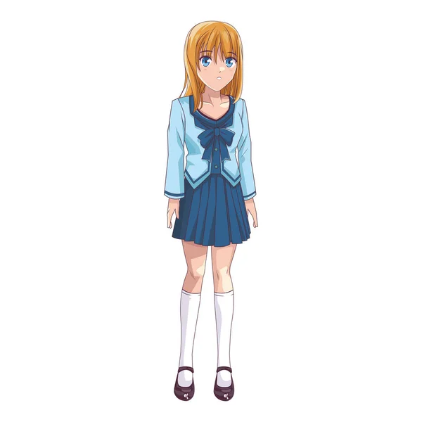 Anime manga girl — Διανυσματικό Αρχείο
