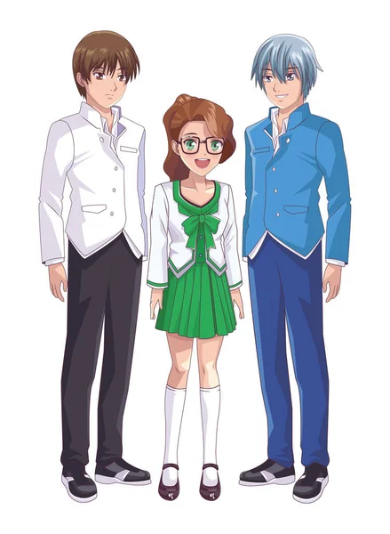 personagens de casal de anime meninas 5374248 Vetor no Vecteezy