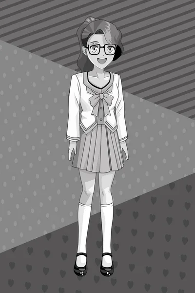 Anime manga ragazza — Vettoriale Stock