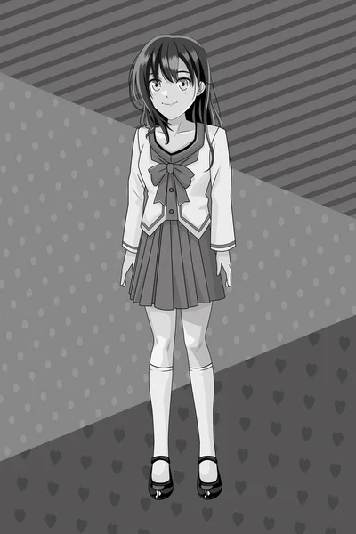 Anime manga girl — Stockvector