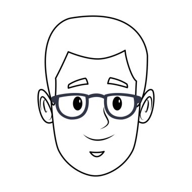 Adamın yüzü karikatür