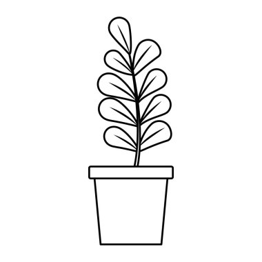 pot karikatür bitki