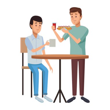 genç adam çizgi film