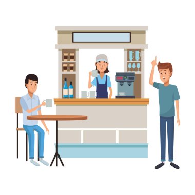 kahve dükkanı çizgi film