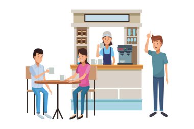 kahve dükkanı çizgi film